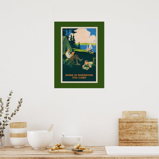 Vintages Camping-Site-Poster Poster (Küche)