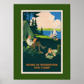Vintages Camping-Site-Poster Poster (Vorne)
