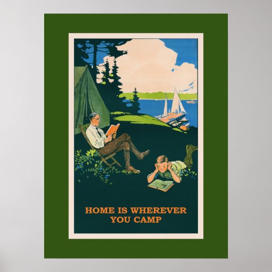 Vintages Camping-Site-Poster Poster (Vorne)