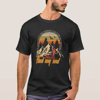 Vintages Camping zum Wandern in den Wald Ich gehe  T-Shirt
