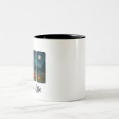 Vintages Camping Zweifarbige Tasse (Mittel)