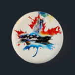 Vintages Canada Mapfelseil Leaf Reisen Liebe Wasse Button<br><div class="desc">Eine großartige Möglichkeit,  Ihre Reise anzukündigen oder zu erinnern,  mit farbenfroher und moderner kanadischer Landschaft und Denkmal Aquarell Design.</div>