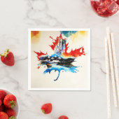 Vintages Canada Mapfelseil Leaf Reisen Liebe Wasse Serviette (Beispiel)