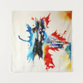 Vintages Canada Mapfelseil Leaf Reisen Liebe Wasse Wandteppich (Vorderseite (Horizontal))