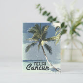 Vintages Cancun Mexiko Feiertagspostkarte (Stehend Vorderseite)