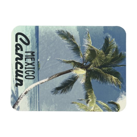 Vintages Cancun Mexiko Magnet (Horizontal)