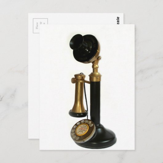 Vintages Candlestick Phone Postkarte (Vorne/Hinten)