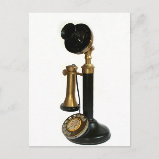 Vintages Candlestick Phone Postkarte (Vorderseite)