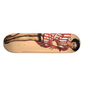 Vintages Candy Striper Button Up Girl Skateboard