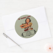 Vintages Canning-Etikett Personalisiert Runder Aufkleber (Umschlag)