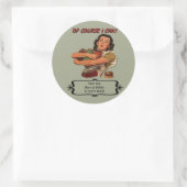 Vintages Canning-Etikett Personalisiert Runder Aufkleber (Tasche)