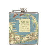 Vintages Cape Cod Map (1940) Flachmann (Vorderseite)
