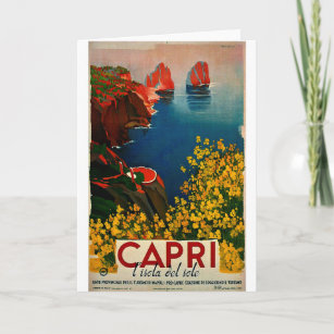 Vintages Capri L'Isola Del Sole Italien Karte