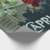 Vintages Capri Napoli Italien Reiseplan Geschenkpapier (Ecke)