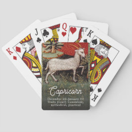 Vintages Capricorn-Zeichen der Ziege Spielkarten