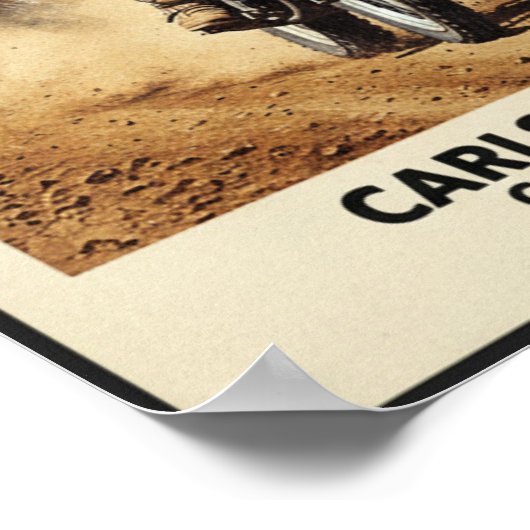 Vintages Carlsbad Raceway Motocross Wall Poster (Ecke)