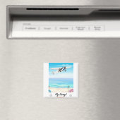 Vintages Cartoon-Reiseplakat Magnet (In Situ (Geschirrspüler))