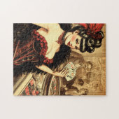 Vintages Casino Girl Puzzle (Horizontal)