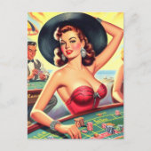 Vintages Casino Giro Postkarte (Vorderseite)