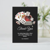 Vintages Casino, Poker, Erwachsene, danke Karte (Stehend Vorderseite)