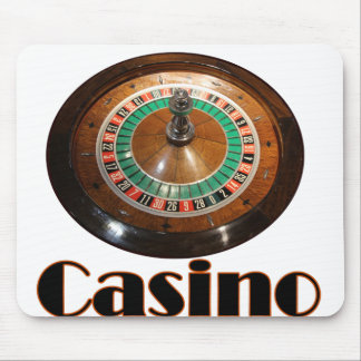 Vintages Casino Roulette-Rad aus Holz, Spieledesig Mousepad