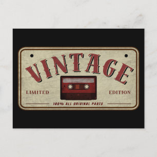 Vintages Cassette Tape Limited Edition Music Lover Postkarte