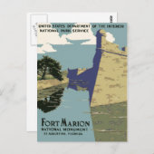 Vintages Castillo de San Marcos Postkarte (Vorne/Hinten)