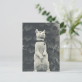 Vintages Cat-Foto Postkarte (Stehend Vorderseite)