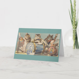 Vintages Cat Orchestra Trio Note Card Karte
