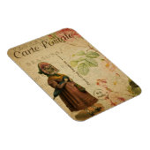 Vintages Cat Theme | Postale | Katzenbekleidung Magnet (Rechte Seite)