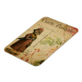 Vintages Cat Theme | Postale | Katzenbekleidung Magnet (Linke Seite)