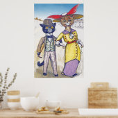 Vintages Catwalk Poster Print (Küche)