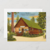 Vintages Cedar-Wappen, Kalifornien Postkarte (Vorne/Hinten)