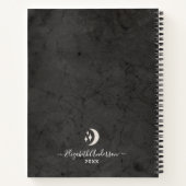 Vintages Celestial Mystical Moth Notebook Notizblock (Rückseite)