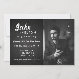 Vintages Chalkboard Abschluss Foto Einladung