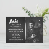 Vintages Chalkboard Abschluss Foto Einladung (Stehend Vorderseite)