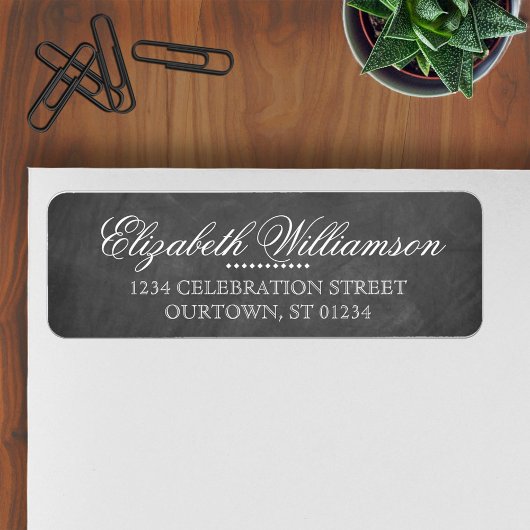 Vintages Chalkboard-Adressetikett