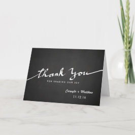 Vintages Chalkboard Danke Typografie Wedding