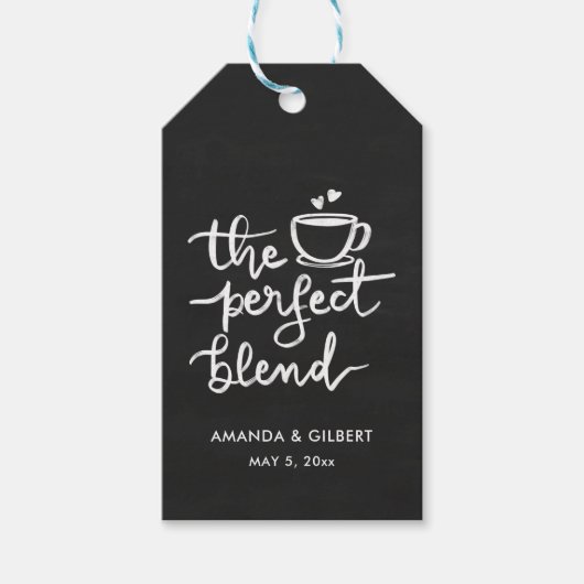 Vintages Chalkboard Das perfekte Blend Script Geschenkanhänger (Vorderseite)