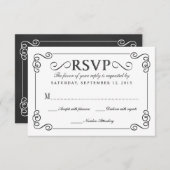 Vintages Chalkboard Elegante Wedding UAWG RSVP Karte (Vorne/Hinten)
