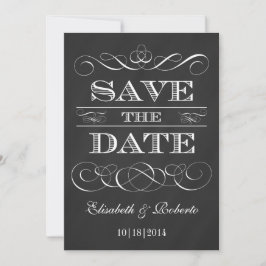 Vintages Chalkboard Eleganter alter Stil Save the Save The Date