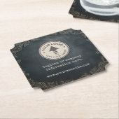 Vintages Chalkboard-Firmenlogo Untersetzer (angewinkelt)