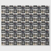 Vintages Chalkboard Frohe Weihnachten Foto Geschenkpapier (Flach)