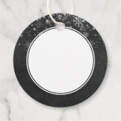 Vintages Chalkboard Frohe Weihnachtsschneeflocken Geschenkanhänger (Rückseite)