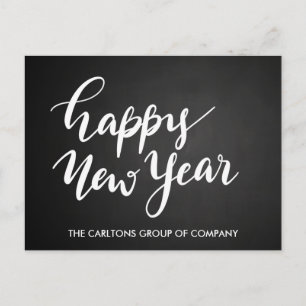 Vintages Chalkboard-Frohes New Year Script Corpora Feiertagspostkarte