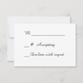 Vintages Chalkboard Heart Wedding RSVP (Rückseite)