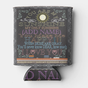 Vintages Chalkboard Hinzufügen eines Namens kann K Dosenkühler