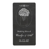 Vintages Chalkboard Mason Jar Wedding Wine (Vorne)