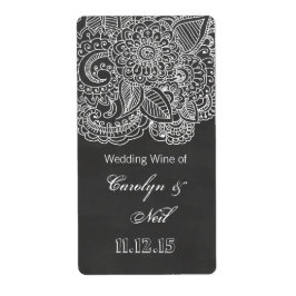 Vintages Chalkboard Paisley Wedding Wine