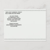 Vintages Chalkboard Save the Date Abschluss Foto Ankündigungspostkarte (Rückseite)